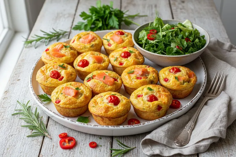 Munakasmuffinit kylmäsavulohella