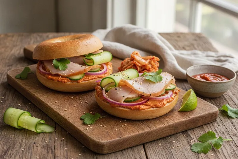 Korealainen savukirjolohibagel