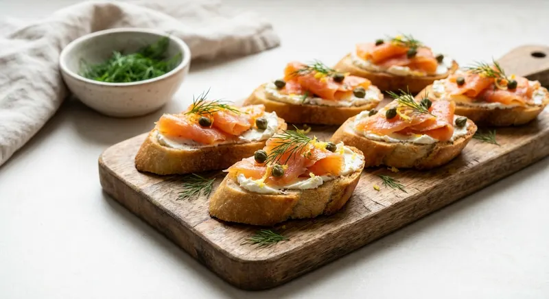 Graavilohi crostinit