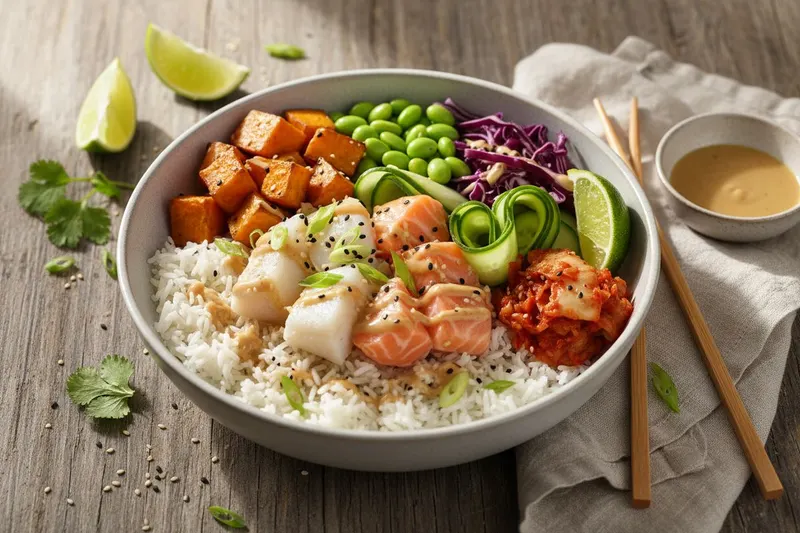 Miso-ponzu poke bowl 