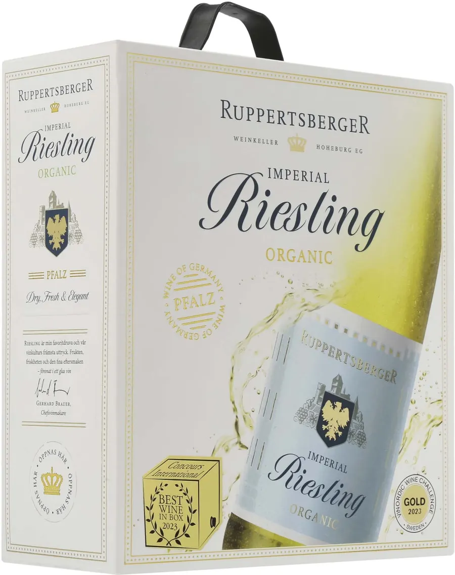 Ruppertsberger Imperial Riesling Organic 2025 hanapakkaus