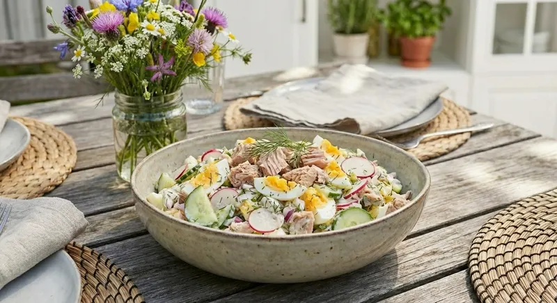 Tonnikalasalaatti kananmunalla