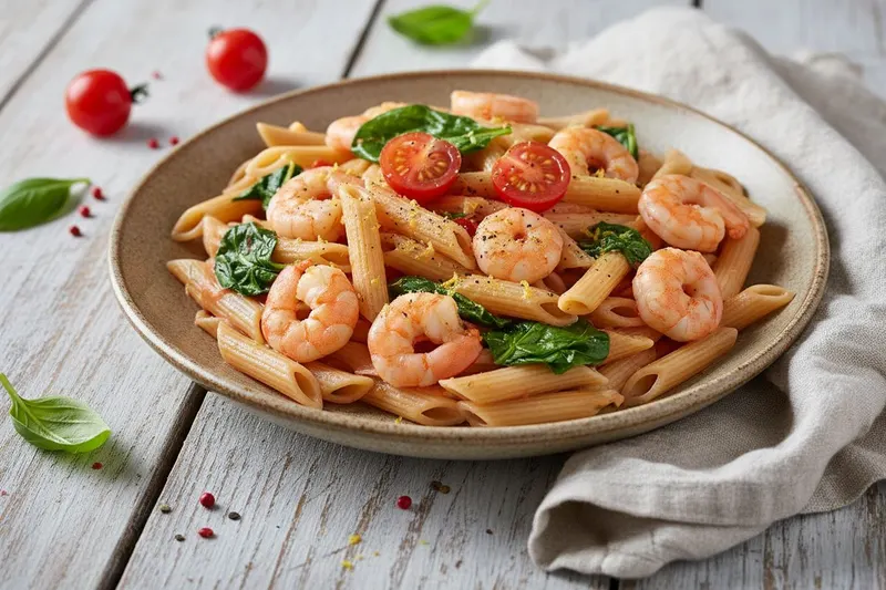 Yhden kattilan katkarapupasta